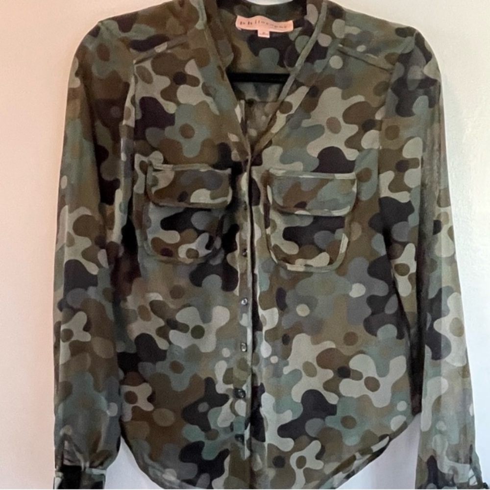 Philosophy Republic Clothing Sheer Camo Button Down